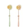 Bola de baño de doble cara con mango largo, artefacto para frotar la espalda, cepillo de baño de oso, cepillo de cerdas suaves para limpieza y frotación de espalda para uso doméstico