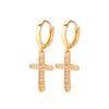 Pendientes de Cruz Transfronterizos Europeos y Americanos para Mujer, Tachuelas de Diseño Único, Pendientes de Estilo Nicho, Venta al por Mayor desde el Fabricante