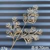 Eucalipto Dorado Hoja de Ginkgo Flor Artificial Hoja Dorada Flor de Navidad Cubeta de Abrazo de Año Nuevo Material DIY Flor de Plástico