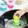 Cepillo para lavar sartenes con líquido automático no toca el aceite no daña la sartén cepillo de limpieza para el hogar multifuncional cepillo para lavar sartenes RS-300135