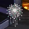 Broche de Fuegos Artificiales Deslumbrante de Moda Exquisita de Gama Alta Accesorio Versátil Creativo de Broche de Perla de Agua Dulce
