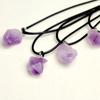 Pingente de Ametista Lavanda Cristal Original Pingente de Pedra Pedra de Energia Clavícula Corrente Colar Colar Unissex