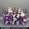 Arreglos Florales Morados para Bodas, Orquídeas Phalaenopsis Artificiales, Caminos de Flores, Decoraciones de Boda, Flores Artificiales, Decoración de Compromiso Arte Floral