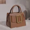 Bolsa Quadrada Tailandesa de Couro Genuíno, Fivela de Metal Vintage, Bolsa de Mão de Nicho de Luxo Leve, Bolsa de Ombro Único Transversal, Transfronteiriça