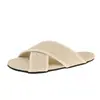 Novas Chinelos Femininos Versáteis de Tecido para Primavera e Verão 2026 Casuais Slip-On Antiderrapantes