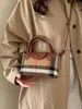 Moda Transfronteriza Bolso Pequeño para Mujer 2025 Nuevo Versátil Casual Mini Portátil Bolso Dumpling Bolso Cruzado de Hombro a Cuadros