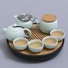 Nuevo Producto Juego de Té Kung Fu Japonés Juego Pequeño para el Hogar Bandeja de Té Seco Simple Habitación de Hotel B&B Juego de Té de Cerámica