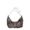 Bolsa de Ombro Estilosa Retrô Feminina 2024 Tendência Moda Estampa de Leopardo Grande Capacidade Bolsa de Ombro para Trabalho Casual Comutador Bolsa Feminina
