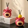 Adorno de Aromaterapia sin Llama Oso de Fresa, Decoración Moderna para el Hogar, Eliminación de Olores de Larga Duración, Decoración de Ambiente para Dormitorio y Oficina