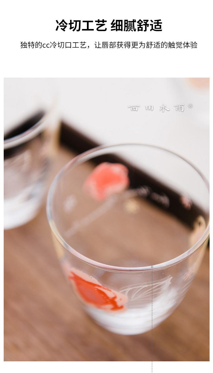 粉红玫瑰玻璃杯