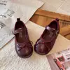 Zapatos de Princesa de Cuero con Lazo para Niñas 2026 Verano Nuevos Zapatos de Ballet Planos de Suela Suave Mocasines de Caña Baja para Niños
