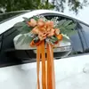 Flores Decorativas Artificiais Criativas para Encostos de Cadeiras de Casamento, Flores para Retrovisor de Carro de Casamento Maçanetas de Porta, Decorações de Flores Artificiais Multiúso para DIY