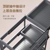 Cesta extraíble de aleación de aluminio para gabinete de cocina, cesta para condimentos, amortiguador de amortiguación, cesta de almacenamiento de condimentos integrada, cajón