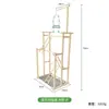 Juguete para loro Soporte de Madera Maciza Percha Columpio Parque de Juegos Soporte para Cacatúa Soporte para Periquito Pájaro Pequeño Soporte para Patas de Percha De Pie en el Suelo
