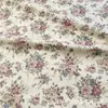 1.6 m Tela de Sarja de Algodón Estampada con Flor Grande Rosa Tela de Algodón Estampada Ropa para el Hogar Vestido Pijamas Ropa de Cama