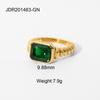 Europeu e Americano Moda Transfronteiriça Retro Trendy Zircon Anel 18K Banhado a Ouro Peptídeo de Aço Cyber Red Anel Anel Jóias para Mulheres