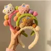 Diadema de Cabeza de Oso de Peluche Súper Linda de Dibujos Animados, Banda para Recoger el Cabello al Lavarse la Cara, Accesorios para el Cabello, Nueva Diadema de Oso Otoño e Invierno