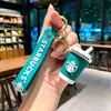 Llavero Starbucks Taza de Té con Leche Muñeco de Dibujos Animados Llavero de Coche Colgante para Bolso Máquina de Garra Regalo Pequeño Venta al por Mayor