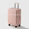 Mala de Mão Carrinho 20 Viagem 2024 Expansível Lateral Multifuncional Abertura Nova Mala de Couro Mala Masculina Feminina Polegada