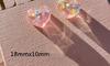 Venda quente transparente rosa dos desenhos animados urso resina acessórios DIY sapato fivela material decorativo buraco sapatos acessórios amor acessórios