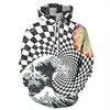 Moda 2024 Sudadera con Estampado de Patrón 3D para Hombre Diseño Urbano Harajuku Retro Manga Larga Superior Sencillo No
