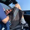 Shorts Finos de Verão Masculinos, Calça de Cinco Pontos Listrada de Seda Gelada de Secagem Rápida, Shorts de Praia Esportivos para Meninos Jovens