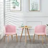 Juego de mesa y sillas de comedor de imitación de madera maciza nórdica, mesa redonda creativa de ocio minimalista moderna para apartamentos pequeños, sillas para cafetería