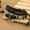 Popular na Europa e na América, Joias de Yiwu Mais Vendidas, Nova Pulseira de Couro Vintage em Alta, Pulseira Coração de Pedra Negra