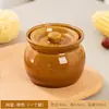 Olla de Cerámica para Estofado para Cocción al Baño María, Olla de Cerámica para Estofado de Huevo al Vapor con Tapa, Olla de Cerámica para Sopa de Bocadillos Shaxian Estilo Chino