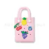 Bolsa de gelatina de dibujos animados fresca transfronteriza Bolsa con agujeros para manualidades Bolsa de playa mini portátil Bolso cruzado para teléfono móvil Bolso de mano
