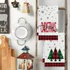 Toalla Cuadrada con Estampado de Patrón de Microfibra, Toalla a Cuadros para Árbol de Navidad Nuevo Transfronteriza, Trapo Absorbente para Ambiente del Hogar
