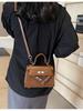 2025 Kelly Primavera Nuevo Candado Bolso Plateado Transfronterizo Lujo Ligero Textura de Alta Gama Bandolera de Hombro Bolso Cuadrado Pequeño para Mujer