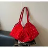 Bolso de Lunares Estilo Coreano para Mujer Estilo Perezoso 2026 Verano Nuevo de Moda Bolso Tote de Moda Diaria Bolso Saco de Gran Capacidad