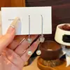 Elegantes pendientes de borla, tachuelas elegantes y chic, colgantes para orejas, hilos para orejas, pendientes versátiles de circonita de moda coreana al por mayor