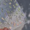 Adesivos de Unha de Cobra com Folha de Ouro Papelaria Adesivos de Unha Cobra da Fortuna Auxiliares de Unha de Luxo Leve Strass para Unhas