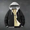 Colete de Algodão com Capuz de Grafeno para Outono e Inverno para Homens Jovens e de Meia-Idade Jaqueta Colete à Prova de Frio e Quente Espessado com Forro de Lã