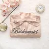 Bata matutina de novia personalizada femenina grupo de damas de boda camisón pijamas de boda camisón de imitación de seda bata de acompañante