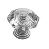 Manija de cristal acrílico transparente para muebles, cajón de gabinete, agujero único, redonda, venta directa de fábrica