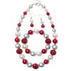 Joyería Sencilla Transfronteriza Europea y Americana Juego de Tres Piezas de Perlas Collar Geométrico Asimétrico Collar para Mujer 18890