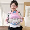 Mochila de dibujos animados con forma de conejo y caramelo para niños y niñas, con un diseño de color contrastante y un patrón de cáscara de huevo, un nuevo estilo de mochila pequeña para niños de preescolar