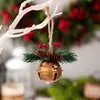 Haobei decorações de Natal pingentes de sinos coloridos pingentes de árvore de Natal enfeites de sino de vento pingentes de sino vermelho