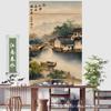 Cortina de Bambú China Cortina Enrollable Cortina de Entrada Ambiente Retro Fondo de Paisaje Partición Sala de Té Ambiente Pintura Decorativa