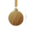 Amazon Novo Ornamento de Bola de Natal com Flocagem Decoração de Cena de Natal Decoração de Árvore de Natal Alce Forma Irregular Bola Única