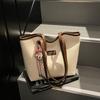 Bolso de Gran Capacidad para Mujer 2025 Nuevo Estilo Transfronterizo Bolso de Hombro Casual Color Block Simple Versátil Bolso Tote de Gran Capacidad para Mujer