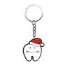 Série Dente Dentista Chaveiro Desenho Animado Fofo Pingente de Mochila Decoração de Chaveiro DIY Chaveiro de Borracha Macia PVC
