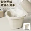 Cubo plegable para uso doméstico, gran capacidad, adecuado para dormitorios de estudiantes, cubo portátil para coche, pesca al aire libre, viajes y remojar los pies
