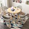 Mesa de comedor informal para oficina, apartamento pequeño, mesa de conversación superficial escandinava para el hogar, mesa y silla combinadas para pedir café, té con leche, mesa redonda para tienda