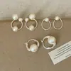 Pendientes de Perla de Algodón Casuales y Versátiles para Mujer, Nicho de Alta Gama con Estilo, Pendientes y Aretes Exquisitos de Moda Tendencia Versátiles
