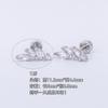 Acero titanio 316L chapado en oro cobre aretes coloridos de mariposa blanca para cartílago de la oreja joyería para piercing aretes aretes tachuelas para la oreja uñas para cartílago