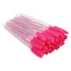 Pincéis de cílios de silicone com cabo de cristal personalizados, 50 curvadores de cílios descartáveis, escovas para sobrancelhas, pentes para maquiagem de cílios